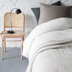 housse de couette 100% lin perle