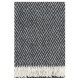 plaid laine naturelle chevrons noirs  Iida de chez Lapuan Kankurit