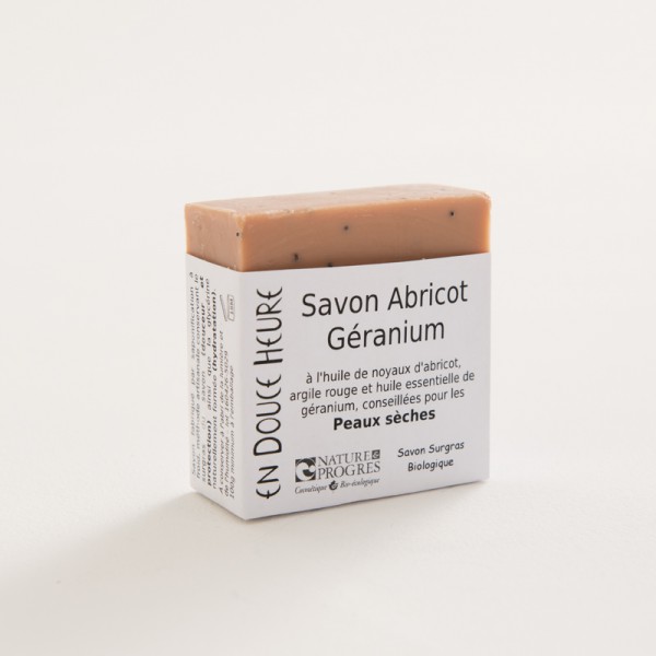 savon biologique abricot géranium