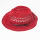 chapeau ajouré rouge
