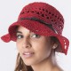 chapeau ajouré rouge
