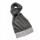 écharpe en laine uni gris