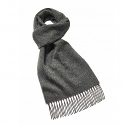 écharpe en laine uni gris