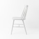 Chaise scandinave laqué blanc de profil