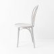 Chaise bistrot N°18 blanc de profil