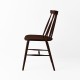 Chaise scandinave chocolat de profil
