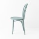Chaise bistrot N°18 bleu gris de profil