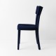Chaise Filby bleu nuit de profil