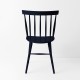 Chaise scandinave bleu nuit de dos
