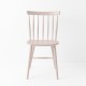 Chaise scandinave rose poudre de face