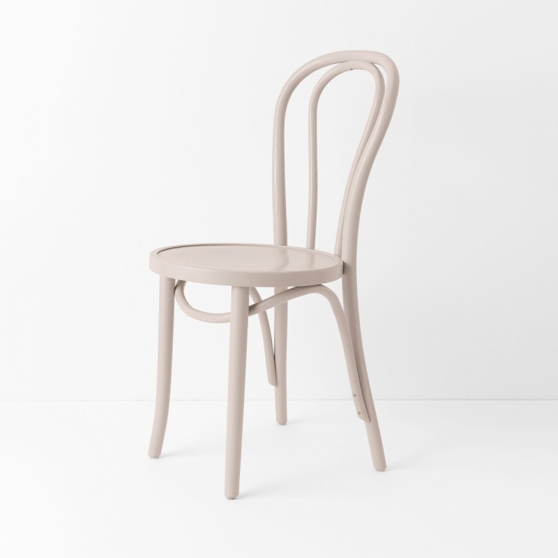 Chaise Bistrot N° 18 laqué rose poudre