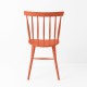 Chaise scandinave orange de dos