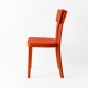Chaise Filby orange de profil