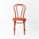 Chaise bistrot N°18 orange de face
