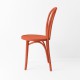 Chaise bistrot N°18 orange de profil