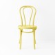 Chaise bistrot N°18 jaune de face