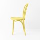 Chaise bistrot N°18 jaune de profil