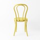Chaise bistrot N°18 jaune de dos
