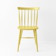 Chaise scandinave jaune de face