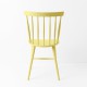 Chaise scandinave jaune de dos
