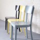 Chaise Filby bleu gris coordonné avec le jaune et le noir
