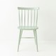 Chaise scandinave bleu vert pastel de face