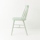 Chaise scandinave bleu vert pastel de profil