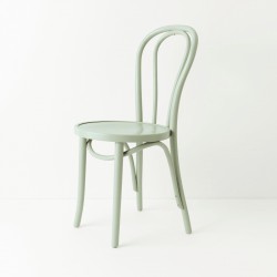 Chaise bistrot N°18 bleu vert pastel