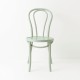 Chaise bistrot N°18 bleu vert pastel de face