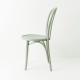 Chaise bistrot N°18 bleu vert pastel de profil