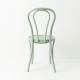 Chaise bistrot N°18 bleu vert pastel de dos