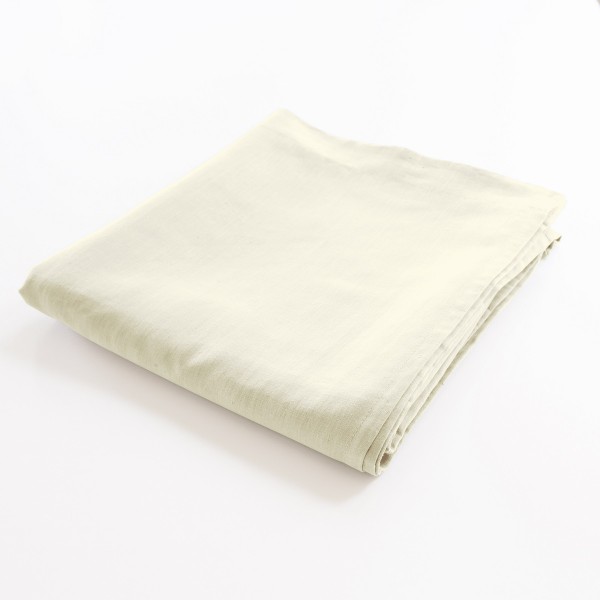 drap de lit plat 100% lin perle