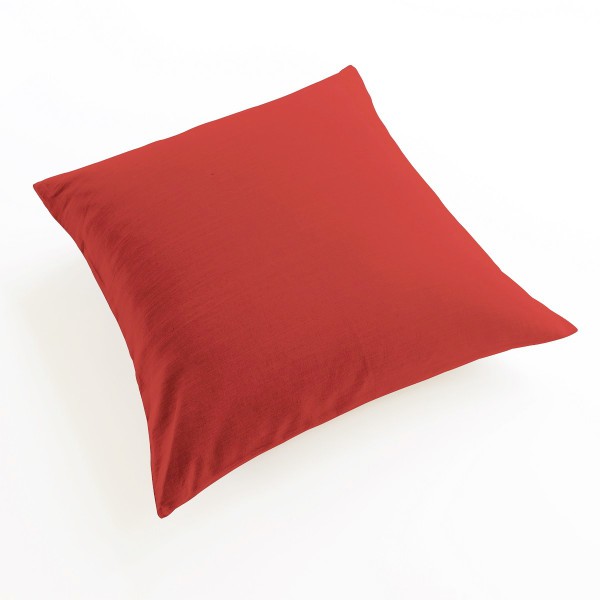 taie oreiller et traversin rouge Falun 65x65