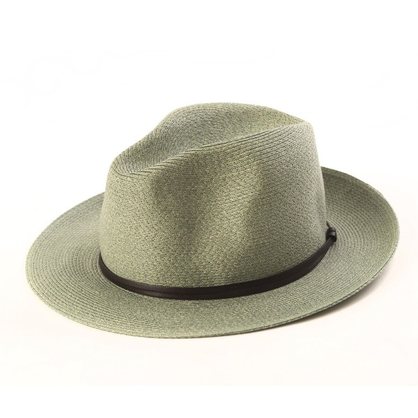 chapeau d'été vert amande vue de côté