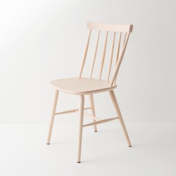 Chaise scandinave en hêtre courbé brute à peindre