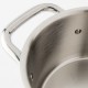 faitout "chef" inox brossé 24 cm détail du rivetage traversant vue intérieure