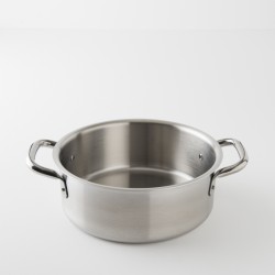 faitout "chef" inox brossé 28 cm multicouches