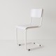 chaise cantilever tube + HPL coloris blanc RAL9003 