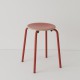 tabouret ht 46 cm tube + HPL coloris rouge RAL-design 040 40 60