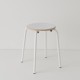 tabouret ht 46 cm tube + HPL coloris blanc RAL9003 