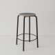 tabouret ht 65 cm tube + HPL ton/ton coloris noir RAL9017