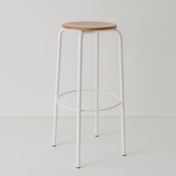 tabouret de bar 80 cm 8 coloris + bois naturel blanc