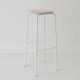 tabouret ht 80 cm tube + HPL ton/ton coloris blanc RAL9003