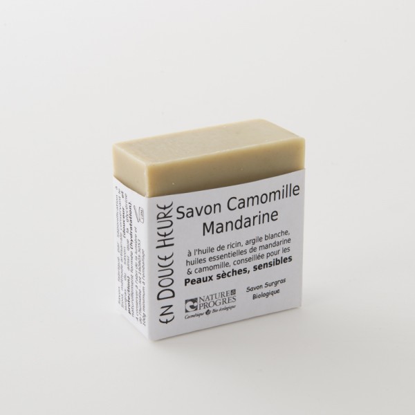 savon biologique camomille mandarine de chez En Douce Heure