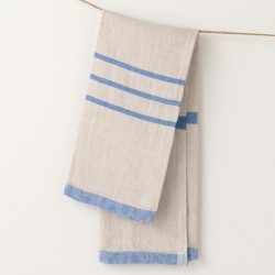 serviette PM lin gris bleu vif de chez Lapuan Kankurit