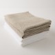 serviette lin lavé gaufré naturel avec le coloris blanc
