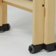 echelle 6 marches pliante en bois détail roulettes