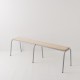 banc d'école 160cm gris