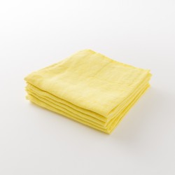 serviette lin épais citron de chez Lapuan Kankurit