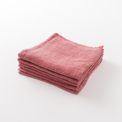 serviette lin épais rouge de chez Lapuan Kankurit